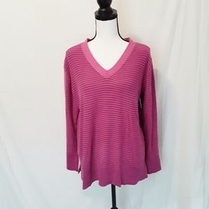Tommy Hilfiger striped V-neck lightweight sweater